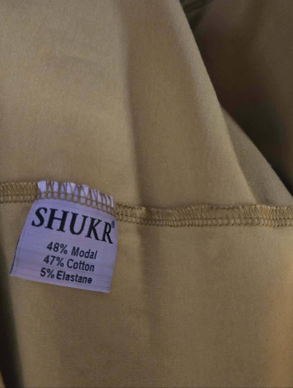 Shukr Clothing Mustard Long Sleeve Hooded Asymmetric Wrap Style Tunic Size Large - Picture 4 of 5